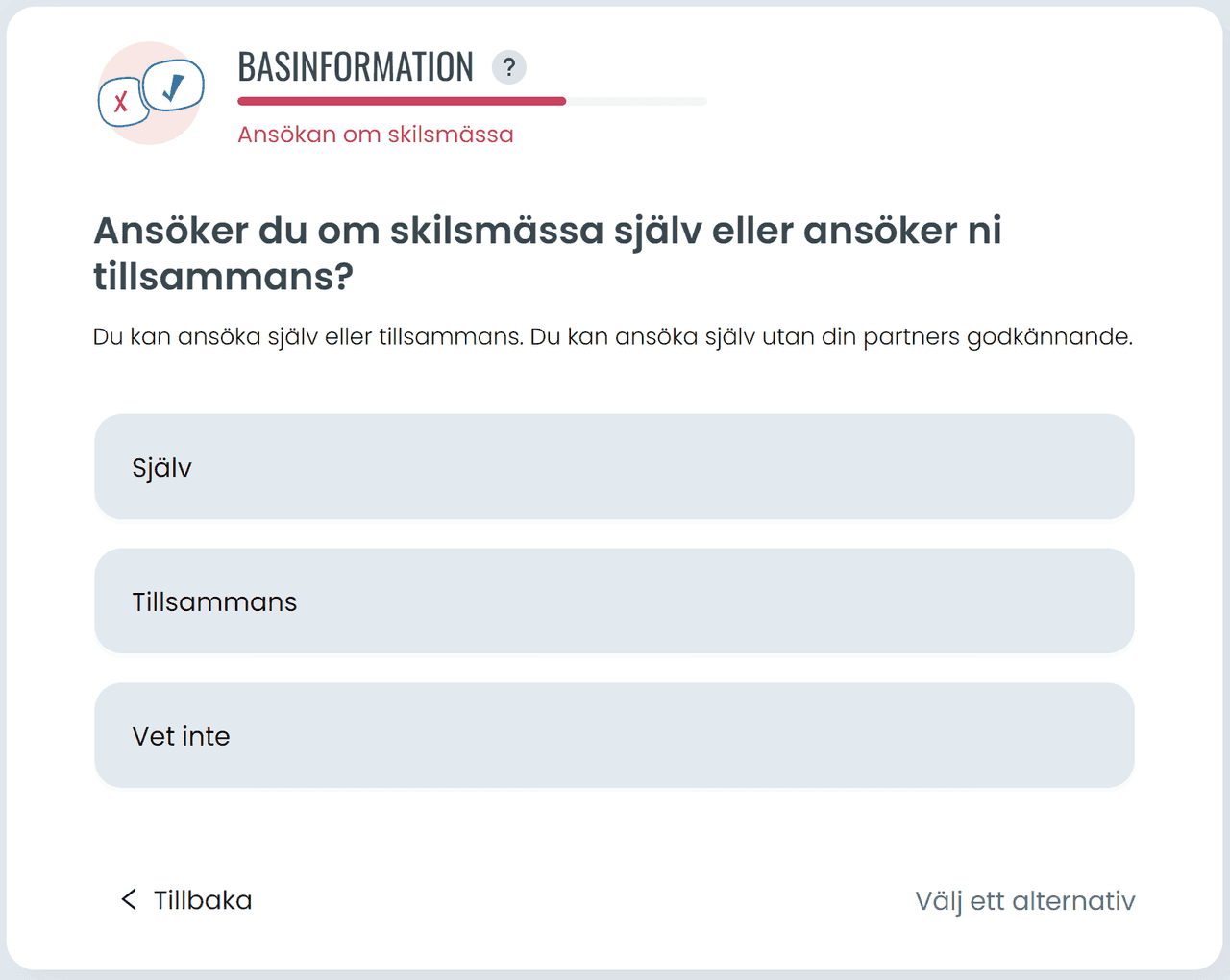 Screenshot Aatos skilsmässotjänst