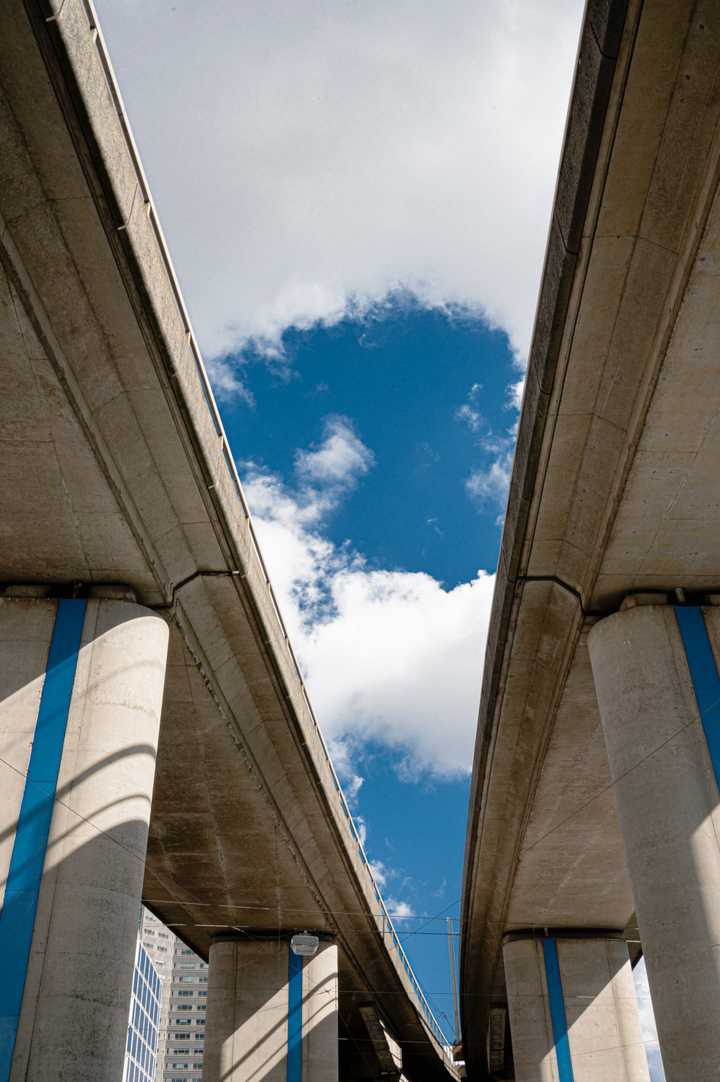 Broar som går åt olika riktning