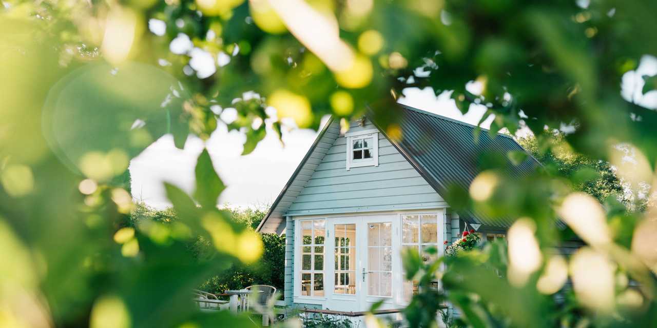 Kesämökki pilkistää puskan takaa