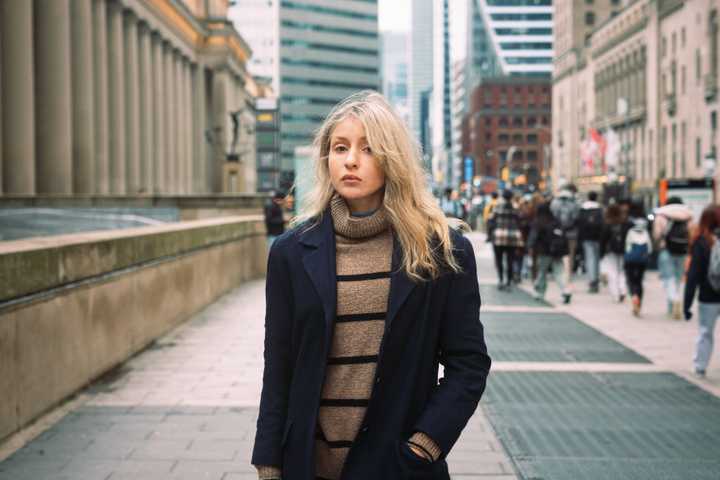 En person på gaden.