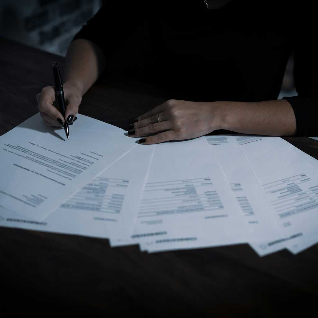 A person signing contracts
