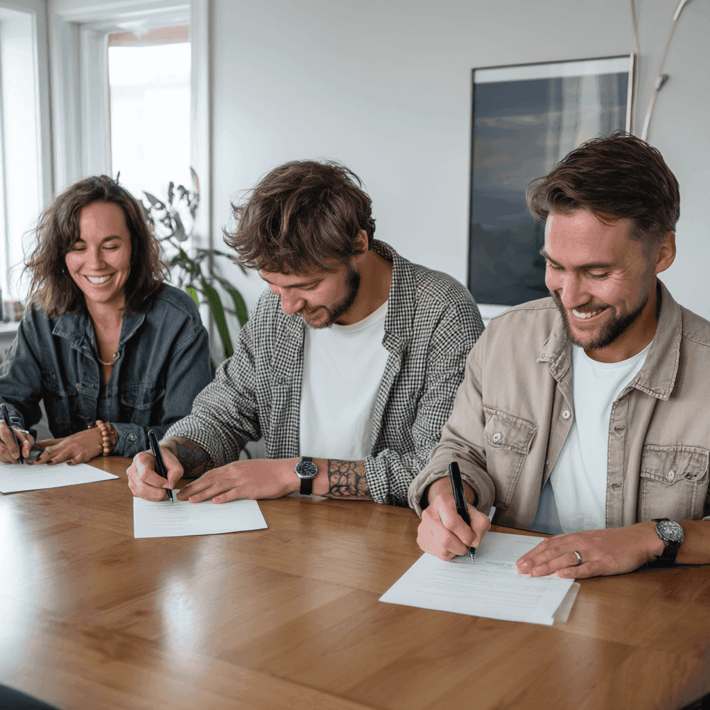 Signering av överlåtelseavtal